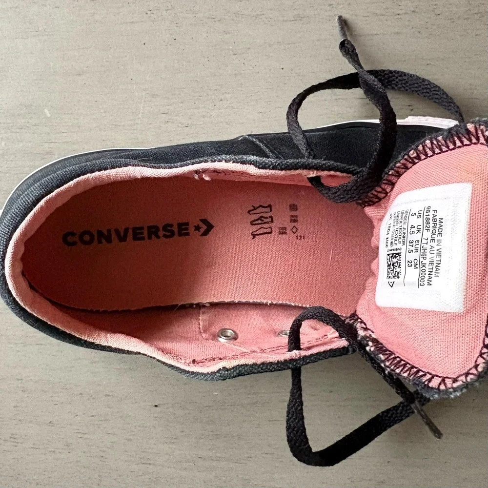 Converse All Star Chuck Taylor Madison Ox Black Pink Sneakers Girls Sz 5 Retro